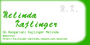 melinda kajlinger business card